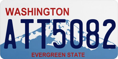 WA license plate ATT5082