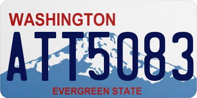 WA license plate ATT5083