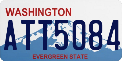 WA license plate ATT5084