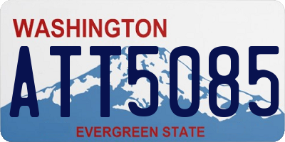 WA license plate ATT5085