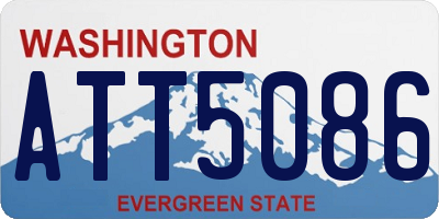 WA license plate ATT5086