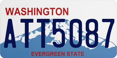 WA license plate ATT5087