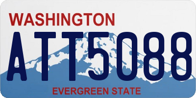 WA license plate ATT5088
