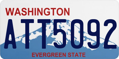 WA license plate ATT5092