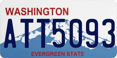 WA license plate ATT5093
