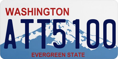WA license plate ATT5100