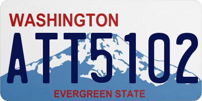 WA license plate ATT5102