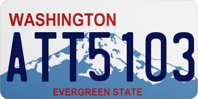 WA license plate ATT5103