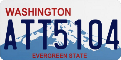 WA license plate ATT5104