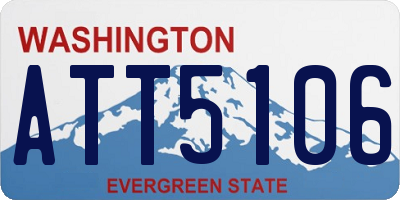 WA license plate ATT5106