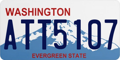 WA license plate ATT5107