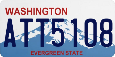 WA license plate ATT5108