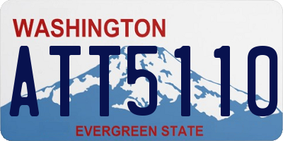 WA license plate ATT5110