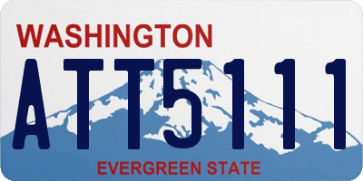 WA license plate ATT5111