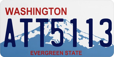WA license plate ATT5113
