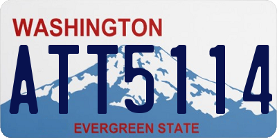 WA license plate ATT5114