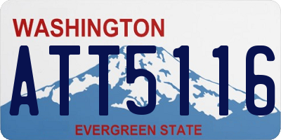 WA license plate ATT5116