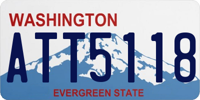 WA license plate ATT5118