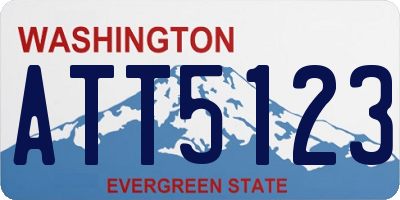 WA license plate ATT5123