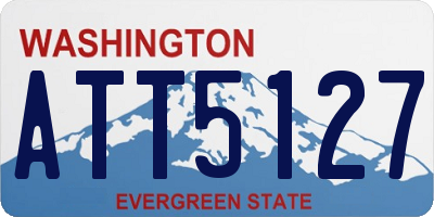 WA license plate ATT5127