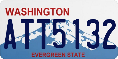 WA license plate ATT5132