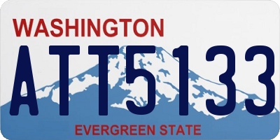 WA license plate ATT5133