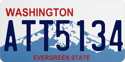 WA license plate ATT5134