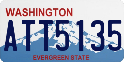 WA license plate ATT5135