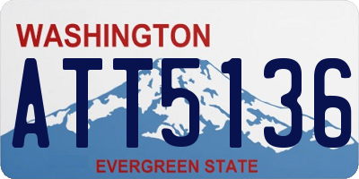 WA license plate ATT5136