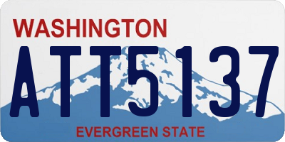 WA license plate ATT5137