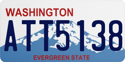 WA license plate ATT5138
