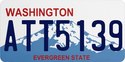 WA license plate ATT5139