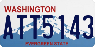 WA license plate ATT5143