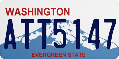 WA license plate ATT5147