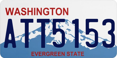 WA license plate ATT5153