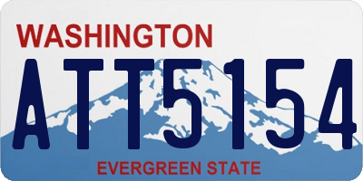 WA license plate ATT5154
