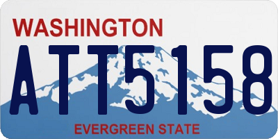 WA license plate ATT5158