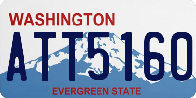 WA license plate ATT5160