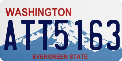 WA license plate ATT5163