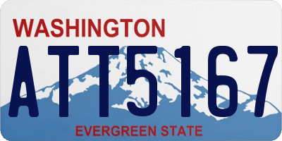 WA license plate ATT5167