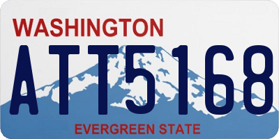 WA license plate ATT5168