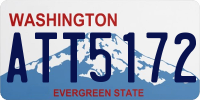 WA license plate ATT5172