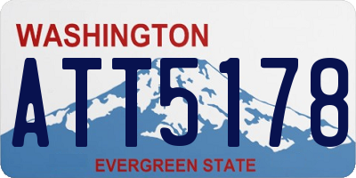 WA license plate ATT5178