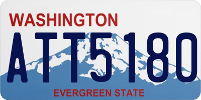 WA license plate ATT5180