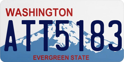 WA license plate ATT5183