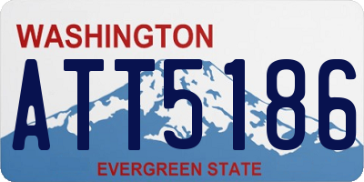 WA license plate ATT5186