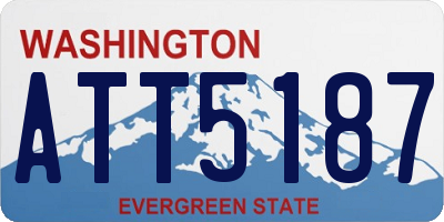 WA license plate ATT5187