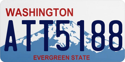 WA license plate ATT5188