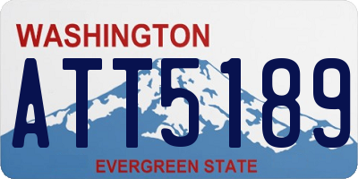 WA license plate ATT5189