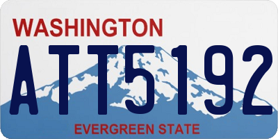WA license plate ATT5192